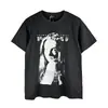 Nova Camiseta de Base Melancólica Rica de Segunda Geração Erd Sketch Graffiti Solta Casual de Manga Longa Marca Tendência Masculina e Feminina Camiseta de Manga Longa