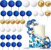 32 Decorações de Bolo Bolas Glitter Douradas e Prateadas Transfronteiriças, Bolas de Espuma da Moda, Toppers para Confeitar, Decorações de Mesa de Sobremesa para Festa