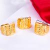 Directo de fábrica palabra Fortune Fortune apertura anillo de hombre de oro de arena de Vietnam imitación oro duro 3D anillo dominante grande favorablemente