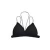 Spice Girl Un Triángulo Negro Copa Hermoso Espalda Sujetador Cuello Halter Color Contraste Interior Sexy Francés Sling Ropa Interior Pecho Pequeño Fina