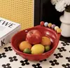 Plato de Frutas Roscado Estilo Nuevo, Alto Valor Estético para Mesa de Café de Sala de Estar, Frutero Estilo Francés para Sostener Frutas y Postres con Tenedor de Frutas