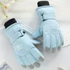 Guantes de Esquí para Mujer, Diseño de Cachorro de Dibujos Animados, Ciclismo al Aire Libre para Estudiantes, A Prueba de Frío, Forrados de Felpa, Engrosados, Compatibles con Pantalla Táctil, Guantes Cálidos de Invierno