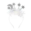 Diadema de Moda Ins de Celebridad de Internet Europea y Americana Diadema Roja de Lentejuelas con Forma de Corazón de Seda Accesorios para el Cabello de Fiesta Cumpleaños