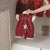 Roupas de Verão Novas para Bebê Menina de Um Ano Menina Nova Estilo Chinês Roupas de Engatinhar Criança Pequena Vestido de Aniversário de Verão