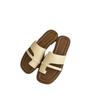 Chinelos Planos Abertos 2026 Novo Estilo Estilo Ins Simples Versátil Casual Férias Uso Externo Sandálias Slip-On Atacado