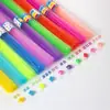 Tubo Plegable de Estrella, Botella de Deseos de Estrella Luminosa, Popote de Origami, Estrella de Cinco Puntas Hecha a Mano para Niños, Estrella de la Suerte, Tubo Suave Plegable de Plástico