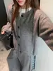 Cardigan de Tricô Cuidadosamente Selecionado Feminino Outono/Inverno Novo Design Moderno Macio e Aconchegante Versátil Estilo Coreano Solto Roxo Peça de Roupa Superior