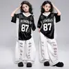 Ropa de Danza Jazz para Niñas, Moderna Versión Coreana, Jazz Street Dance, Atuendo de Rendimiento Infantil Moderno y Holgado, Verano