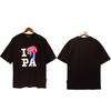 Comercio exterior transfronterizo mayoreo PA marca Tide 23 nueva camiseta holgada con palma de oso decapitado, coco, llama, tiburón, amantes