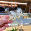 Pinza para cola de caballo alta con forma de mariposa y perlas de imitación, pinza fija para cola de caballo, pinza anticaída, horquilla para mujer, tocado, horquilla de verano