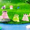 Musgo Micro Paisaje Lindo Luminoso Rana Ojos Grandes Jardinería Paisajismo Accesorios DIY Mini Adornos