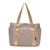 Bolso tote transfronterizo multibolsillos, nuevo bolso de hombro de gran capacidad para estudiante y para ir al trabajo, simple, fresco y de alta gama, para llevar debajo del brazo