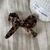 Pinza Retro Estilo Coreano con Estampado de Leopardo y Lazo para el Cabello para Mujer Pinza Versátil para Cola de Caballo Pinza Lateral BB Pinza de Garra Tocado de Gama Alta Accesorios para el Cabello