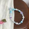 Lanyard para Teléfono Móvil Rosa y Verde, Pulsera Cadena para Teléfono Colgante de Perlas para Niñas, Nuevo Corto de Moda Estilo Muñeca con Perlas, Venta al por Mayor