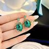 Popular Set de Collar de Encaje Retro Italiano Paraiba Artesanal Anillo Esmeralda Aretes Pulsera Colgante