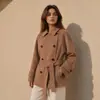 Abrigo de Lana Doble Cara Otoño/Invierno 2026 Talla Petite Abrigo Chaqueta de Lana de Doble Botonadura 100% Cachemir