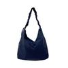 Bolso de Mano Casual de Color Sólido Estilo Japonés Ins Fresco Plisado de un Solo Hombro Bolso de Mujer Trendy de Nailon Bandolera