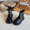 Botas Martin para Niñas 2026 Otoño Nuevo Estilo Botines Cortos para Niñas Botas de Cuero Retro Británicas de Media Caña para Niños Botas de Moda Elegantes
