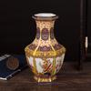 Vaso de cerâmica de esmalte antigo Jingdezhen Porcelana chinesa Sala de estar Decoração de casa Artesanato Traçando ornamentos de ouro