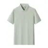 Camisa polo de manga curta 200g, gola sem costura para publicidade, camiseta unissex de gola redonda e gola polo, roupa de trabalho, uniforme de grupo