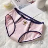 Calcinhas Antibacterianas 10A com Entrepernas Estendido para Mulheres Algodão Puro Estilo Preppy Urso Festa Estudantil Calcinhas Respiráveis e Confortáveis Roupa Íntima Feminina
