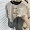 Camiseta de algodón puro para niños, nueva de primavera y otoño 2026, estilo coreano, manga larga, cuello redondo, bloques de color, top para bebé, camiseta