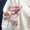Nuevo Pulsera de Loto de Bambú Transparente de Hielo Estilo Chino Estilo Nacional Hanfu Pulsera Fresca Primavera y Verano Nuevo Pulsera Mori
