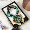 Bufanda Cuadrada de Moda Versátil Estilo Coreano Floral 70% Seda Artificial Pañuelo de Cuello Pañuelo de Cuello de Alto Grado con Puntos Venta al por Mayor