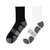 Calcetines Deportivos Transfronterizos de Comercio Exterior para Hombre, Calcetines Negros y Blancos de Media Pantorrilla, Transpirables y Absorbentes de Sudor para Correr y Baloncesto, Adecuados para Todas las Estaciones, Venta al por Mayor de Fábrica