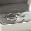 Anillos de pareja estilo sureño para hombre y mujer, diseño de nicho, lujo ligero, simples y sofisticados, anillos creativos texturizados, regalo