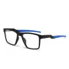 2021 Nuevo Marco Completo de Tr90 para Hombres Gafas Deportivas para Ciclismo para Miopía Lentes Planos Marco Cuadrado a Cuadros 7809