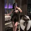 Camisón Sexy de Mariposa, Atractivo Conjunto de Ropa de Casa Transparente con Espalda Descubierta, Puro Deseo, Cómodo