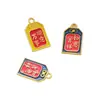 Pingente Auspicioso Ruyi Tradicional com Gotejamento de Ouro Acessórios para Joias DIY Pulseira Estilo Chinês Charms Liga Cor-Preservante Acessórios