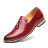 2025 Nuevos Zapatos Formales de Negocios Británicos de Punta para Hombre Zapatos de Cuero Slip-On Talla Grande Zapatos para Hombre Comercio Exterior Transfronterizo