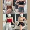 Tirante de Hombro de Pedrería Chaleco de Lujo de Seda Ligera para Mujer Sexy Hermoso Espalda Tirantes Push-up Chaleco sin Marcas con Almohadilla en el Pecho Ropa Interior de Encaje