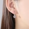 Aretes Coreanos Nuevo Color Zircón Ágata Moda Lujo Ligero Alto Sentido Hebilla de Oreja Personalidad Simple Aretes Elegantes para Mujer