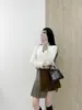 Cardigan de Lã Tricotado com Gola V Feminino Novo Outono Inverno Casual Versátil Listras Verticais Cardigan de Lã com Gola V