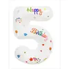Globos de Cumpleaños con Número Blanco Impreso de 32 pulgadas Decoración al por Mayor Fondo para Escena de Fotos de Fiesta Arreglo de Papel de Aluminio