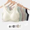 Ropa interior líquida sin costuras con realce, brasier de soporte suave, copa fija, verano, delgada, cómoda, para busto grande y pequeño, deportiva, espalda hermosa.