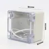 Caja de conexiones impermeable directa M1 tapa transparente caja de plástico ABS IP65 Caja impermeable carcasa de cableado caja de terminales