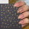 Adesivos de nail art novos transfronteiriços laço dourado florzinhas linhas foscos adesivos de unha adesivos atacado unha