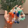 Lâmpada Vermelha de Internet Colorida DIY Feito à Mão com Contas Pingente para Chaveiro de Carro Acessórios Pingente para Bolsa de Celular de Estudante