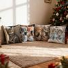 Fundas de Almohada Serie Navideña de Amazon, Cojines de Sofá Estampados de Lino, Fundas de Almohada, Soporte para Personalización con Tu Propio Diseño