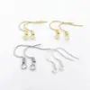Ganchos para Orejas en Forma de U con Textura, Chapados en Cobre Dorado, de Fuerte Retención de Color, Accesorios para Pendientes Hechos a Mano DIY