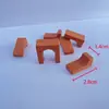 Pequenos Pedreiros Simulação Tijolo DIY Cabana Brinquedos Artesanais Infantis Cena em Miniatura Construção de Parede Mini Villa