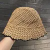 Sombrero de Pescador de Punto Calado Estilo Japonés para Mujer, Nuevo de Verano 2026 Transpirable Sombrilla Protección Solar Sombrero de Pescador