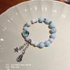 Pulseira Guofeng Círculo Duplo Versátil Cerâmica Nova Pulseira Chinesa para Homens e Mulheres Estilo Étnico Retrô Nicho Moda Nacional Presente de Casal