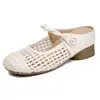 Pantuflas de Plataforma para Mujer con Diseño Hueco Tejido, Punta Redonda, Pantuflas Cerradas, Zapatos Versátiles Nuevos de Verano 2026 para Salidas