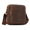 Nova Bolsa Transversal de Ombro Masculina em Couro Genuíno, Bolsa de Couro Bovino Casual Retro de Alta Qualidade, Bolsa Masculina Clássica Simples
