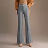 Pantalones de Microcampana Espiga para Mujer 2026 Otoño/Invierno Nuevos Gruesos de Cintura Alta Adelgazantes Largos de Moda Versátiles Casuales para Mamás